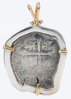A Striking Pendant for the Man or Woman. An Authentic 2 Cob from the 17th Century, Spain