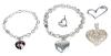 Fun Collection of Sterling Silver Heart Shaped Jewelry - 2