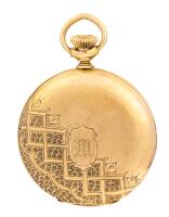 Ladies 14K Yellow Gold Pocket Watch by Hampden by Acclaimed Wien Family Owned Watchmaker in Chicago since 1877