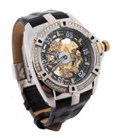 Baller, Aqua Master Men's Wristwatch with Diamond Bezel in Pristine Condition