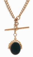 Stunning Vintage Pocket Watch Chain with Premium Fob Hallmarked 575 London's Equivalent at the Time to 14K Yellow Gold