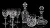 Waterford Crystal Barware Including Two Decanters, a Pitcher and Four Goblets - 2