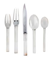 Herm&Atilde;&copy;s Puiforcat "Cannes" Sterling Silver Place Settings for 14. Consider the World's Finest in Design and Craftsmanship