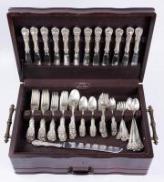 Massive Place Setting of Reed & Barton Sterling Silver Flatware