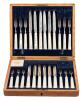 Mother of Pearl Dessert Set in Original Wood Fitted Case - 2