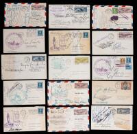 15 Autographed Covers from Early Hollywood Greats Including Pickford, Fairbanks, Lloyd, Arliss, Hart, Dressler. Some Rar