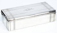 Exceptional, Vintage/Modern Tiffany & Co. Sterling Silver Jewelry, Trinket or Cigarette Desk Box, Cedar Lined