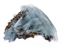 Exceptional Blue Barite Cabinet Specimen from Morocco "The Wave"
