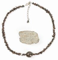 Meteorite Jewelry Necklace With Oval Bead