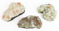 Three More Specimens of Apophyllite all Having Stilbite Clusters