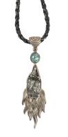 Meteorite Jewelry Silver Pendant with a Sikhote-Alin Iron Nickel Meteorite