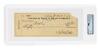 Mint Babe Ruth Full Sized Personal Check Signed GH Ruth, 1938 PSA/DNA Certified, Encapsulated Graded Mint 9 - 2