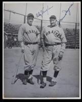 Arky Vaughn and Honus Wagner: Two Legendary Pittsburgh Pirates signed Vintage Black & White Double Weight Photo