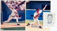 Three Signed Photos: Greg Maddux, Tom Glavin and Whitlow Wyatt