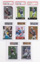 Peyton Manning: Eight Different Football Cards, 4 Rookie Cards from 1998, Combination Player Cards and One SPX Masters C