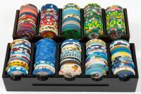 Casino Chip Collection of approximately 200 pieces in two Plastic Caddy's