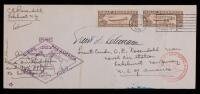 U.S. C14 (x2) On First Flight Cover