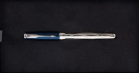 Parker Sonnet Special Edition Silver and Blue Fountain Pen Fine Nib