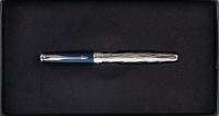 Parker Sonnet Special Edition Silver and Blue Fountain Pen Medium Nib