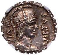 Mn. Aquillius. Silver Denarius (3.83 g), 65 BC.