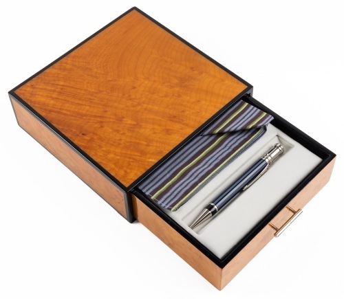 Parker Duofold Navy Pinstripe Ballpoint Pen