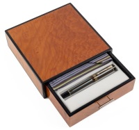 Parker Duofold Chocolate Pinstripe Centennial Fountain Pen Medium Nib
