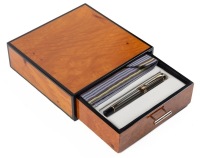 Parker Duofold Chocolate International Pinstripe Fountain Pen Medium Nib