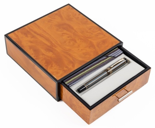 Parker Duofold Chocolate Pinstripe Rollerball Pen