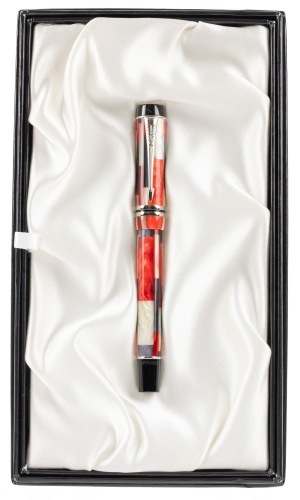 Parker Duofold Red Mosaic Rollerball Pen