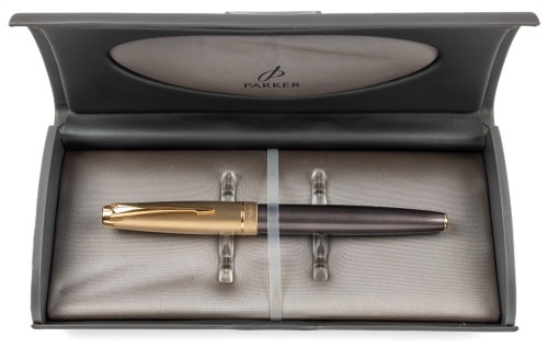 Parker 100 Smoked Bronze Fountain Pen Broad Nib