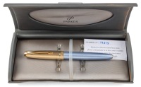 Parker 100 Diamond Blue Fountain Pen Broad Nib