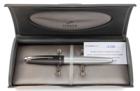 Parker 100 Opal Silver Fountain Pen Fine Nib