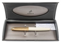 Parker 100 Honey White Fountain Pen Medium Nib
