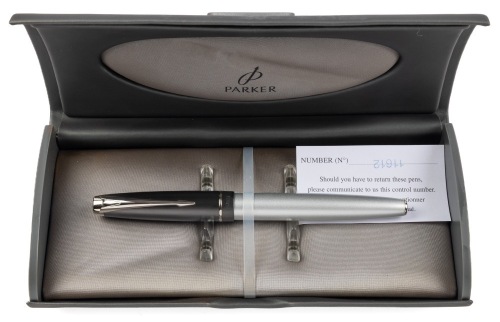 Parker 100 Opal Silver Rollerball Pen