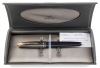 Parker 100 Cobalt Black Gold Trim Fountain Pen Fine Nib