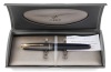 Parker 100 Cobalt Black Gold Trim Fountain Pen Medium Nib