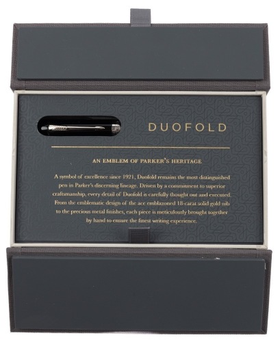 Parker Duofold Classic Black CT Centennial Fountain Pen Fine Nib