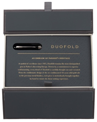 Parker Duofold Classic Black CT Centennial Fountain Pen Medium Nib