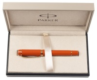 Parker Duofold 14 Big Red Gold Trim Fountain Pen Fine Nib