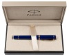 Parker Duofold 14 Lapis Lazuli Blue Gold Trim Fountain Pen Fine Nib
