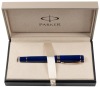 Parker Duofold 14 Lapis Lazuli Blue Gold Trim Fountain Pen Medium Nib