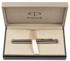 Parker Premier Deluxe Graduated Chiselling Silver Trim Rollerball Pen