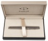 Parker Premier Deluxe Graduated Chiselling Silver Trim Fountain Pen Medium Nib