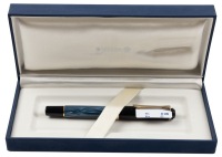Pelikan M200 Blue Marbled Fountain Pen Fine Gold Plated Steel Nib