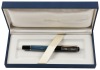 Pelikan M200 Blue Marbled Fountain Pen Broad Gold Plated Steel Nib