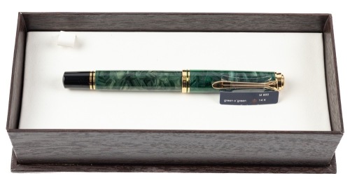 Pelikan M600 Green o'Green Fountain Pen Medium 14K Nib