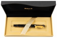 Pelikan M200 Anthracite Transparent Fountain Pen Medium Gold Plated Steel Nib