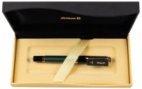Pelikan M400 Green Striped Fountain Pen Broad 14K Nib