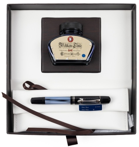 Pelikan GS-101N Grey Blue Fountain Pen Medium 14K Nib