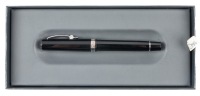 OMAS Milord Black Silver Cartridge Fountain Pen Medium Steel Nib